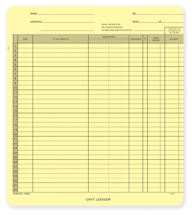 190NL General Disbursement Ledger 9 1/2 x 10 3/4" QTY 25