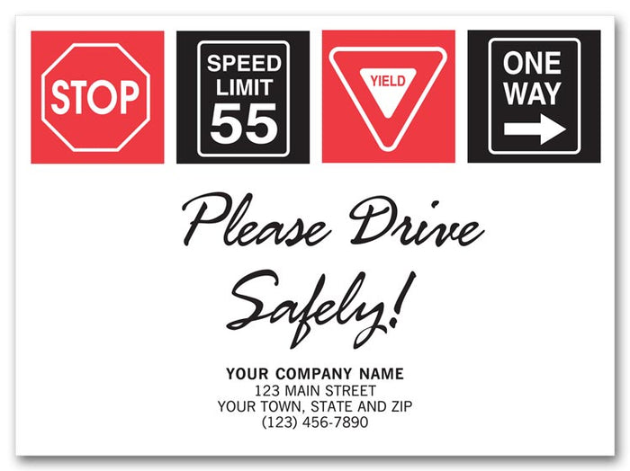 200116 Drive Safely with Signs Floor Mat 19 x 14" QTY 250