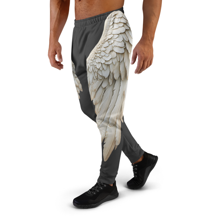 Black Wings Print Men's Joggers