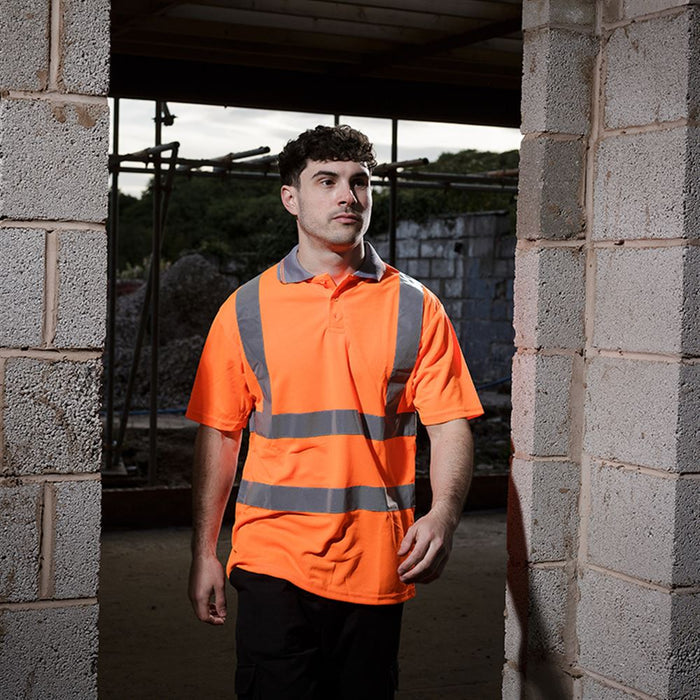 Blackrock Orange Hi Vis Polo Shirt