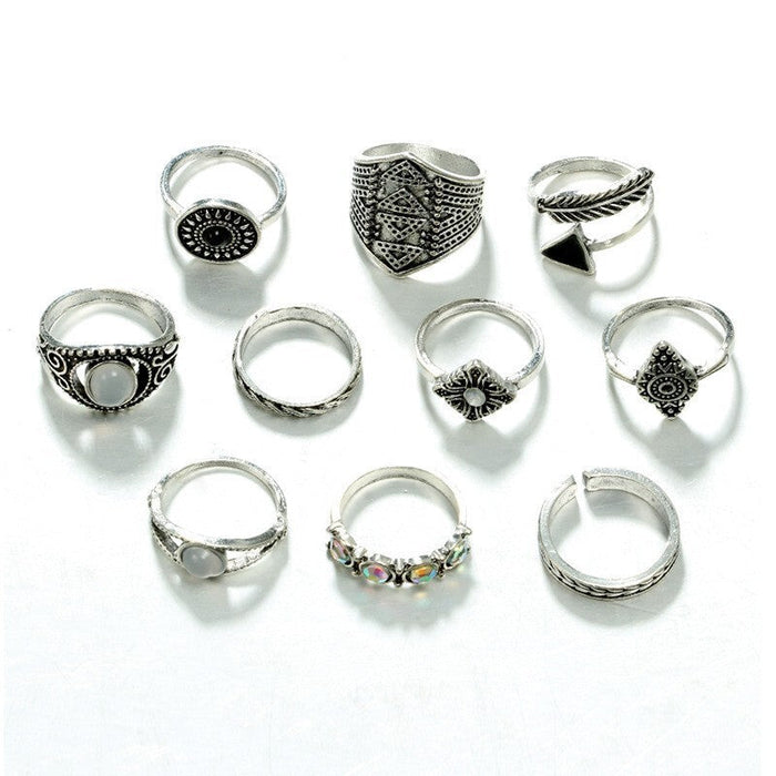 Bohemian Knuckle Rings Set