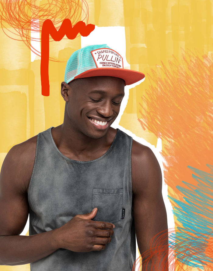 casquette fisher aqua PULLIN en polyester