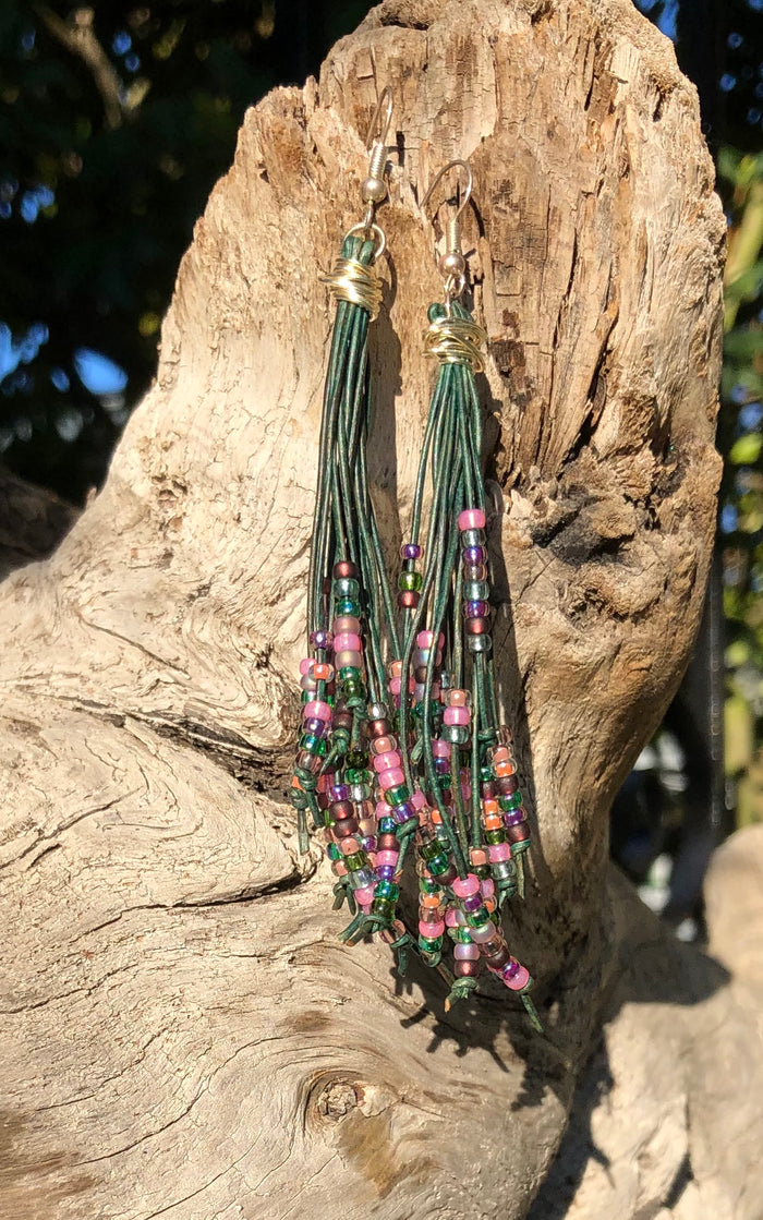 Cattail Earrings -Forest Flora