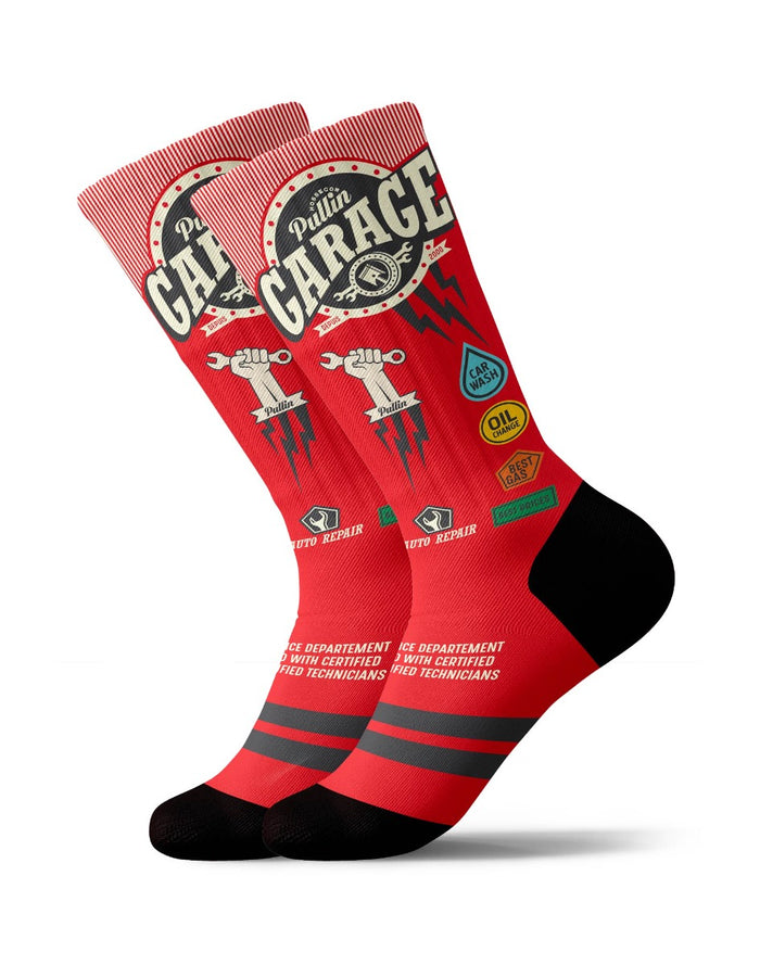 chaussettes sublimées garage PULLIN