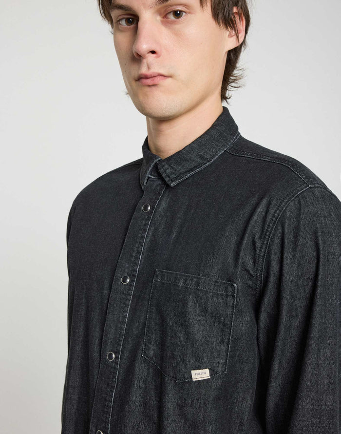 chemise mixte homme black PULLIN en coton