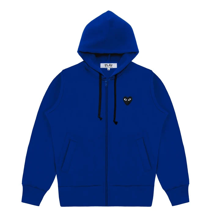 COMME DES GARCONS PLAY Zip Up Hoodie - Blue - AZ-T254-051-2