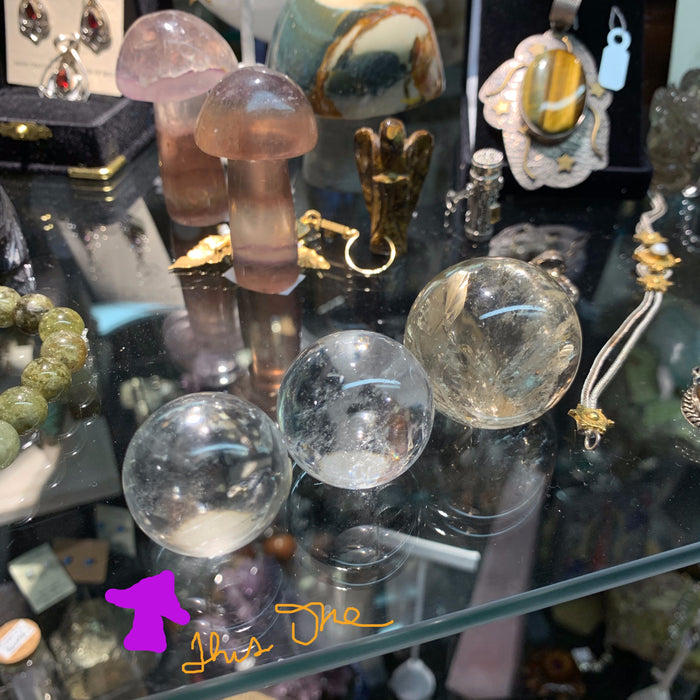 Crystal Ball with Flat Edge Bottom