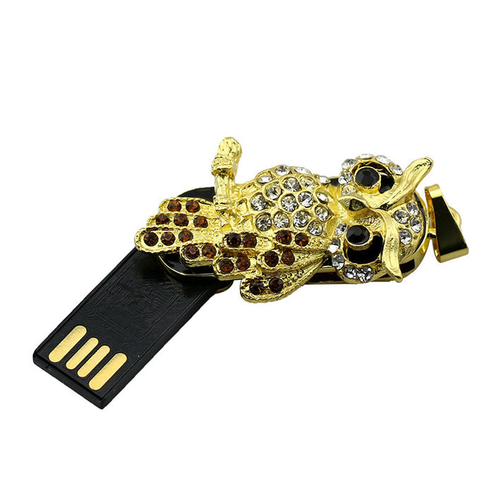Crystal Diamond Owl Necklace USB Flash Drive 2.0 Pendant Charm 16 GB U Disk Memory Stick