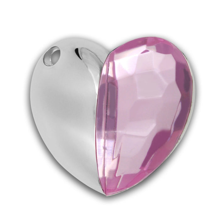 Crystal Necklace Heart USB Flash Drive 2.0 PINK Pendant Charm 16gb