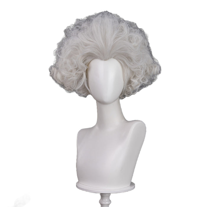 DokiDoki Anime Game Cosplay Wig Short Curly Silver Hair