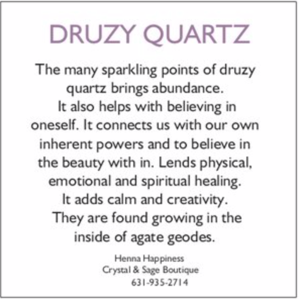Druzy Quartz Tall Obelisk