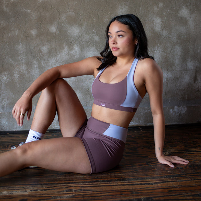 Truffle + Lavender Fields Emily Sports Bra - Medium Support by FLEO - 4