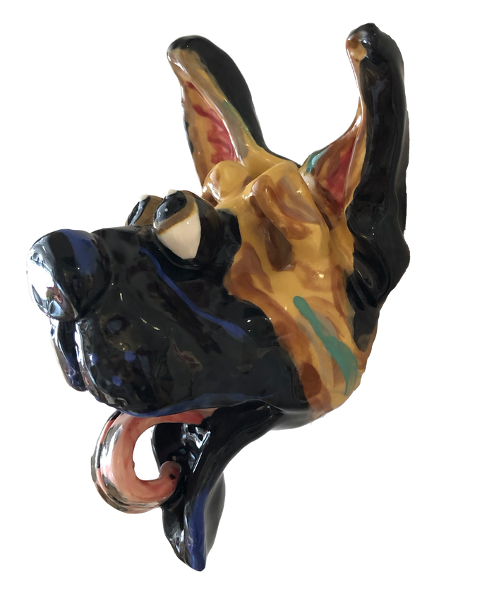 German Shepherd Wall Sculpture