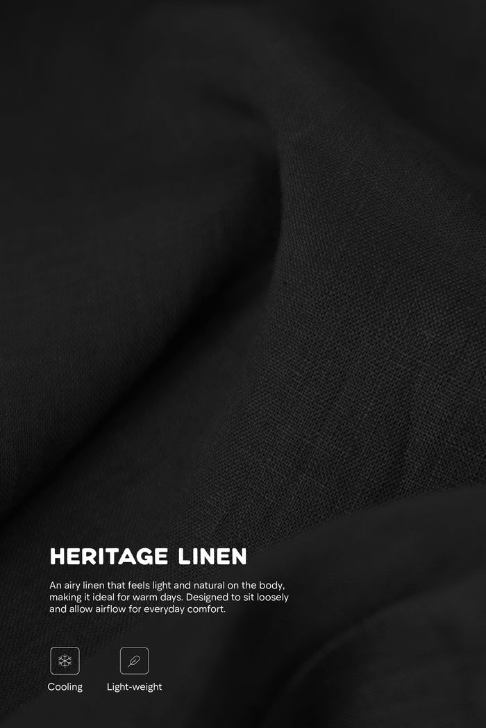 Heritage Linen Pants - Black