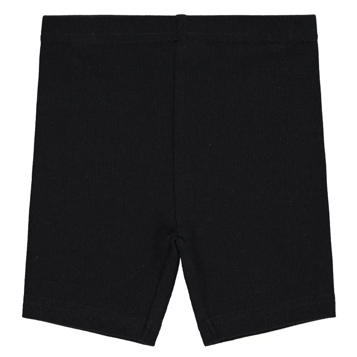 leggings ribbed short - black