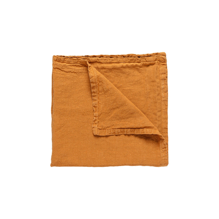 Maria Amber Orange Linen Napkin — overall form and detail