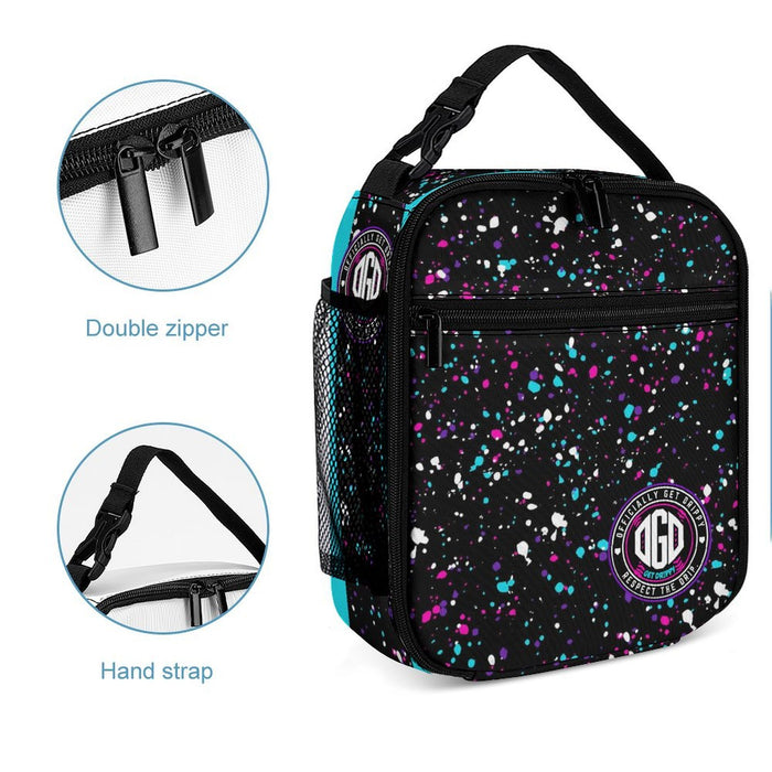 Paint Splatter Portable Insulated Lunch Bag