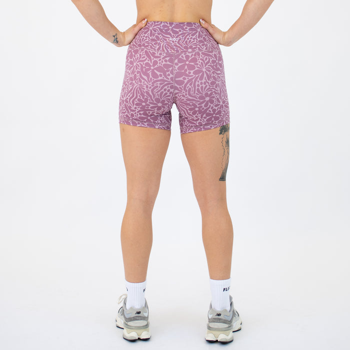 Mauve Petal Pulse Short 5" - No Front Seam - High Rise by FLEO - 6