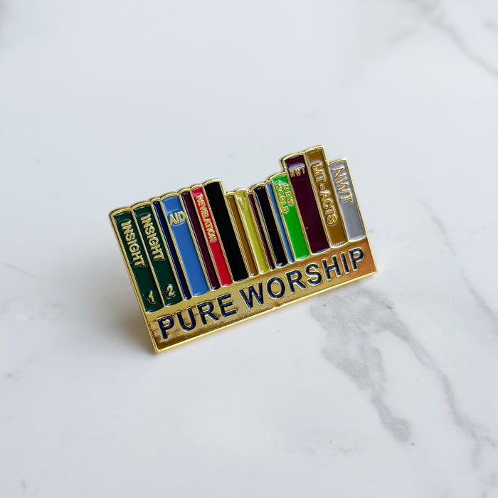 Pure Worship Theocratic Library Enamel Pins
