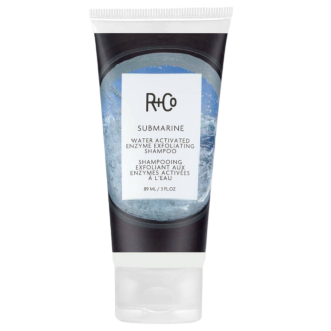 R+Co SUBMARINE shampoo,
exfoliating scalp shampoo,
fruit AHA hair detox,
scalp buildup remover,
enzyme scalp exfoliator,