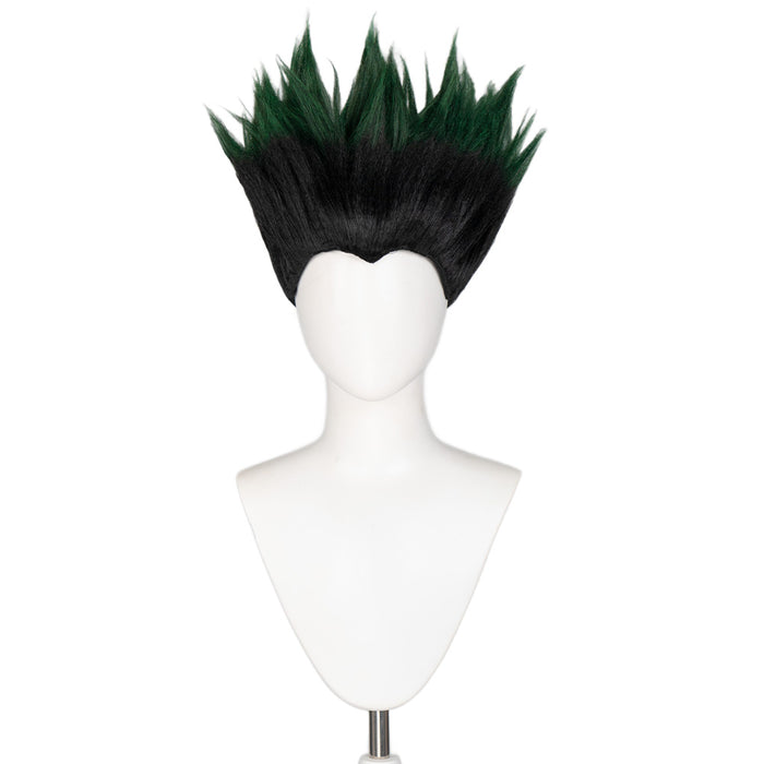 【Ready For Ship】DokiDoki Anime Cosplay Wig Short Straight Black Green Hair