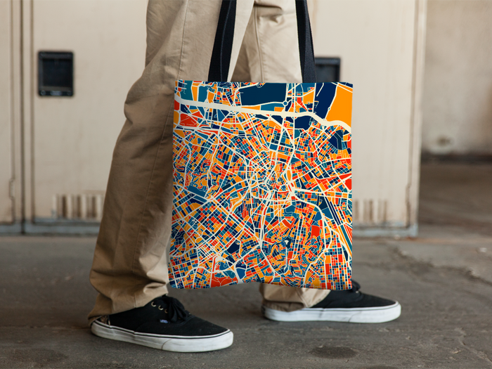 Sao Paulo Map Tote Bag - Brazil Map Tote Bag 15x15