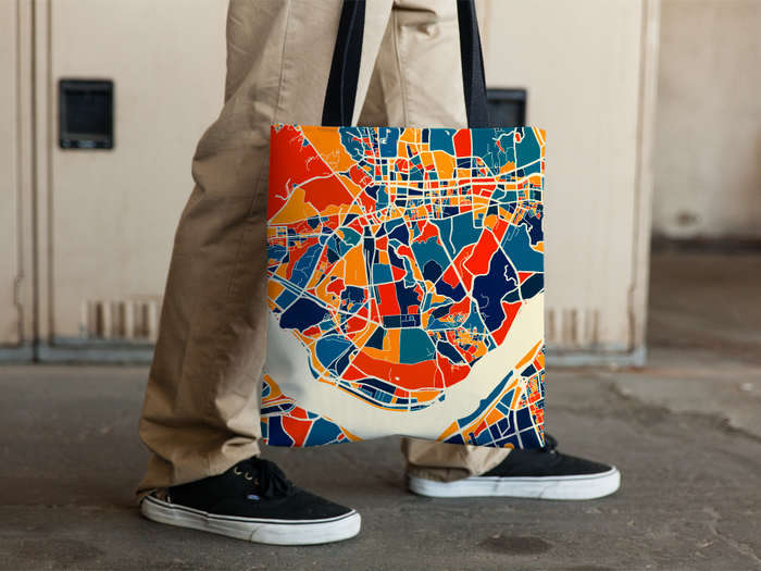 Seoul Map Tote Bag - South Korea Map Tote Bag 15x15