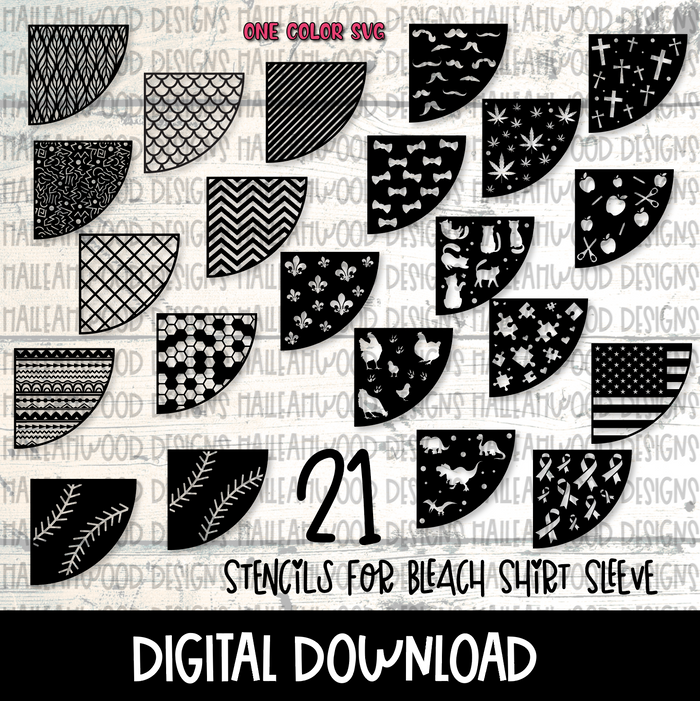 Set 2 Sleeve Stencils