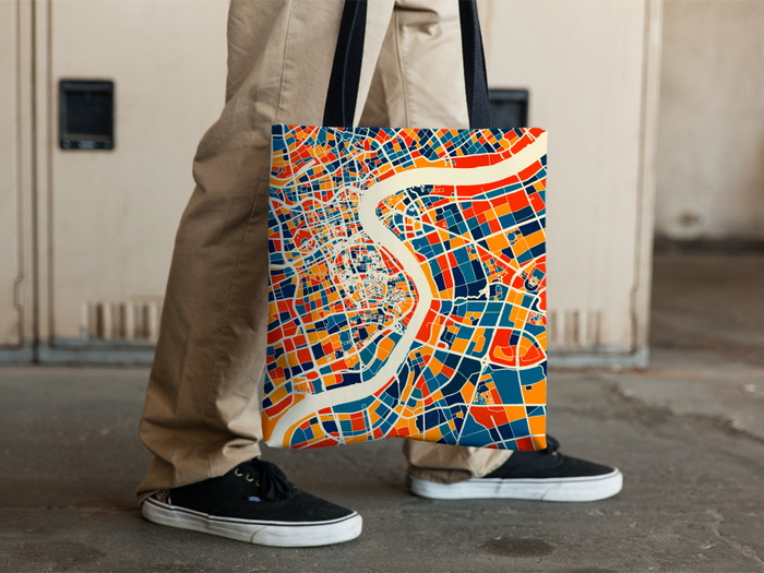 Shanghai Map Tote Bag - China Map Tote Bag 15x15