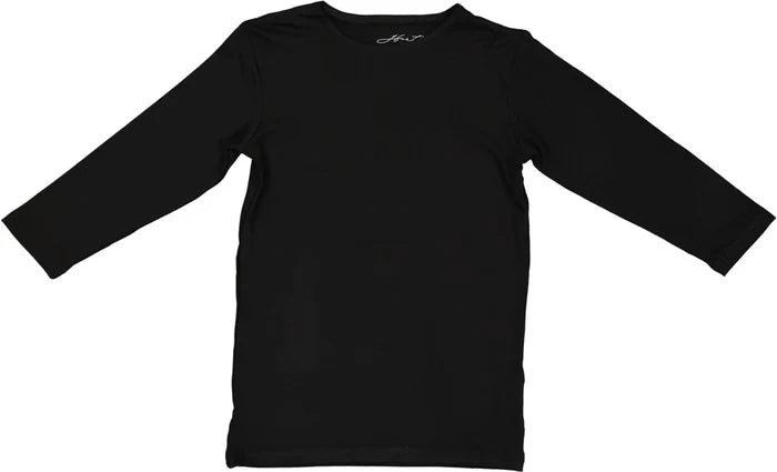 shell 3/4 sleeve model - black