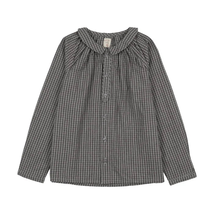 shirt l/s plaid toddler - soft gray plaid