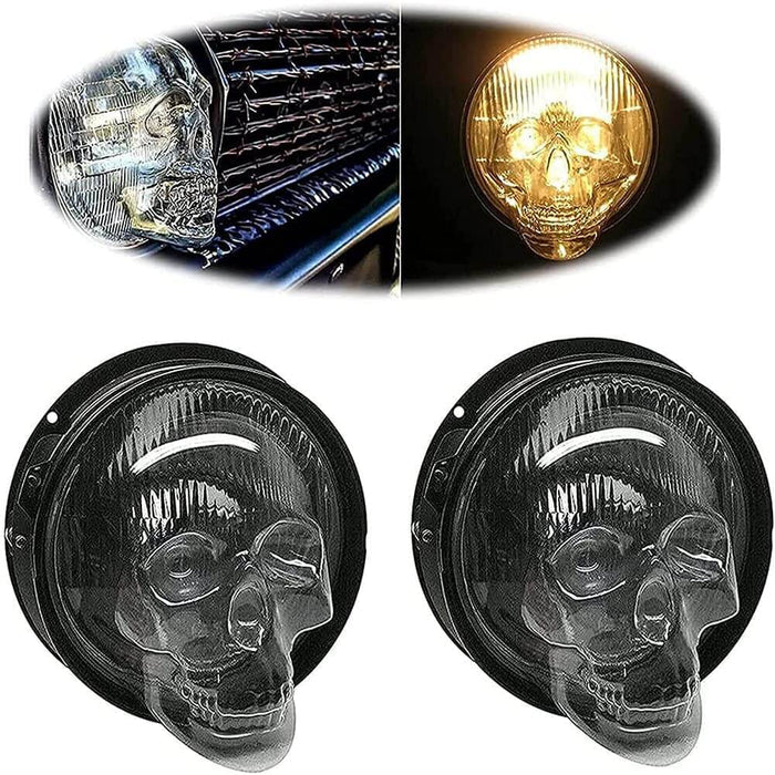 Skull Headlight Covers