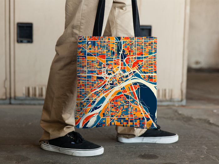 St Paul Map Tote Bag - Minnesota Map Tote Bag 15x15