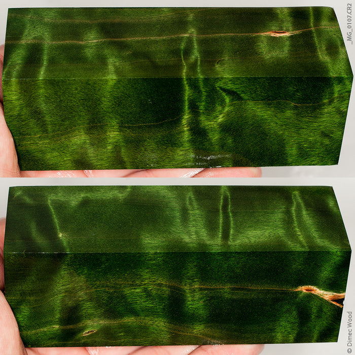 Stabilized curly cotton wood block