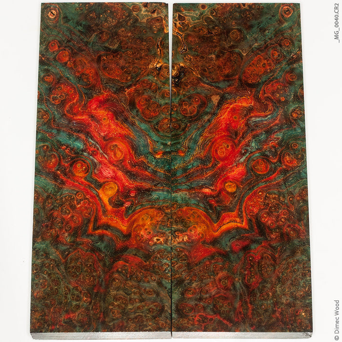 Stabilized wood black ash burl panels