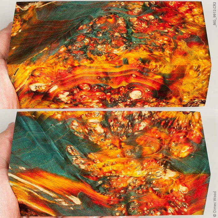 Stabilized wood box elder burl block