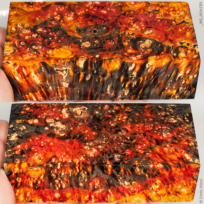 Stabilized wood box elder burl block