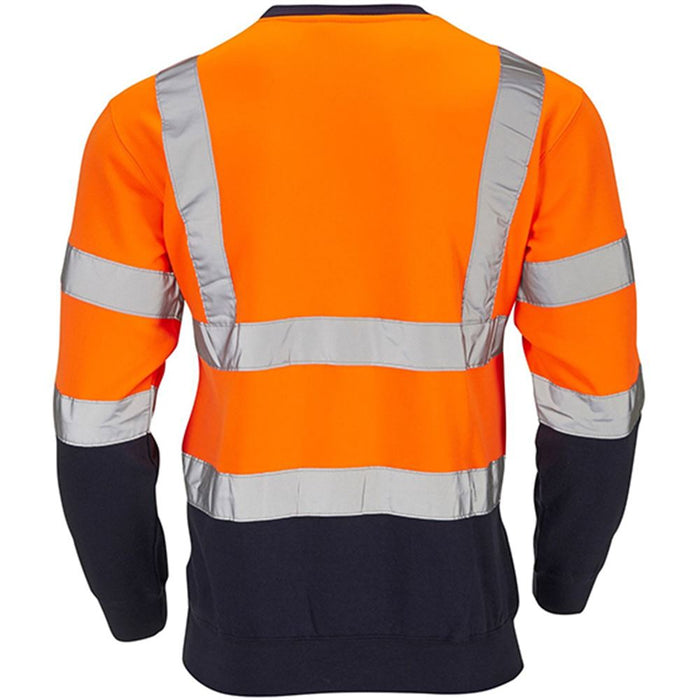 Supertouch Orange/Navy Hi Vis Two Tone Sweatshirt