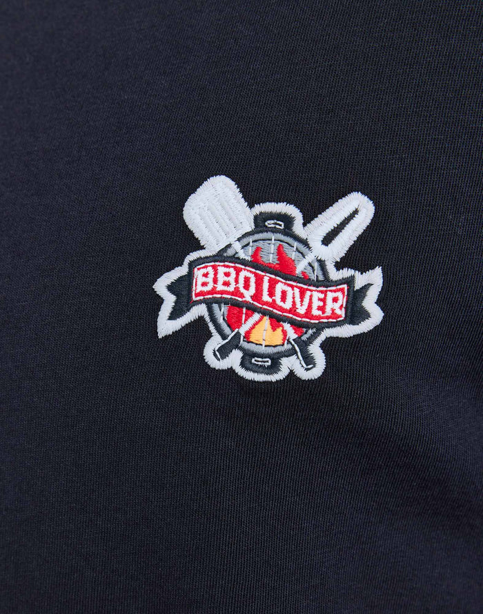 t-shirt patchbbq PULLIN en coton
