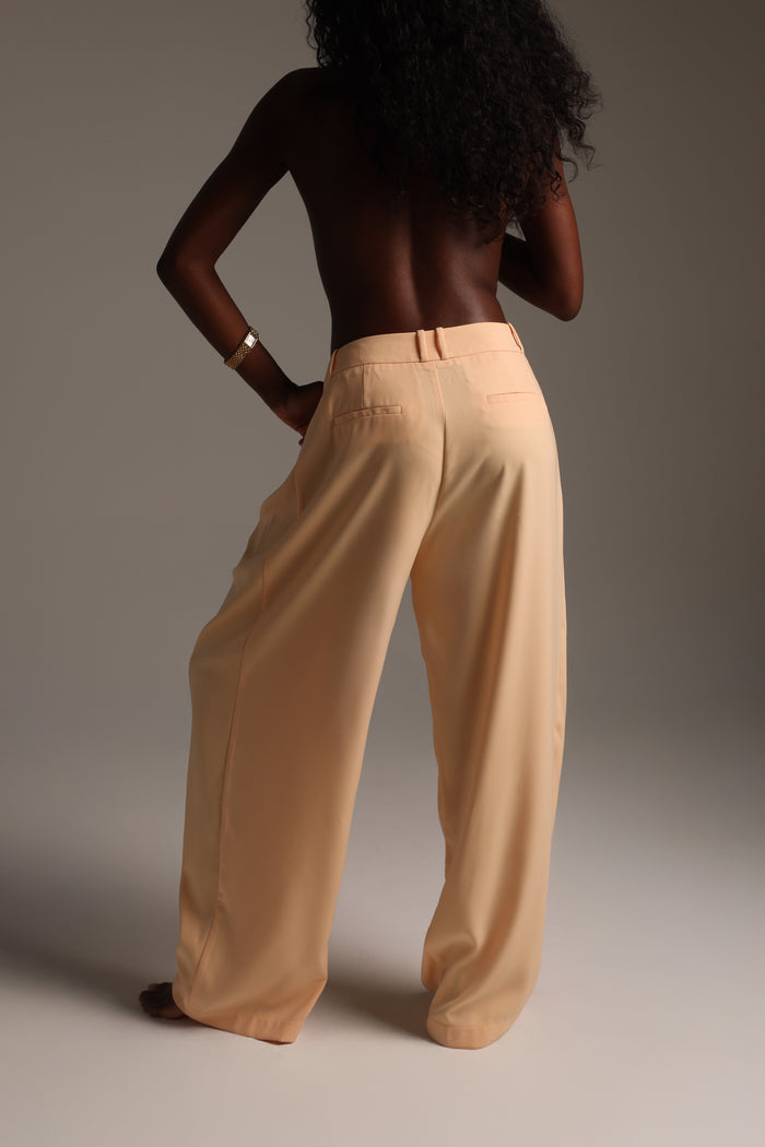 The Ivy Wide-Leg Trousers - Honeypeach