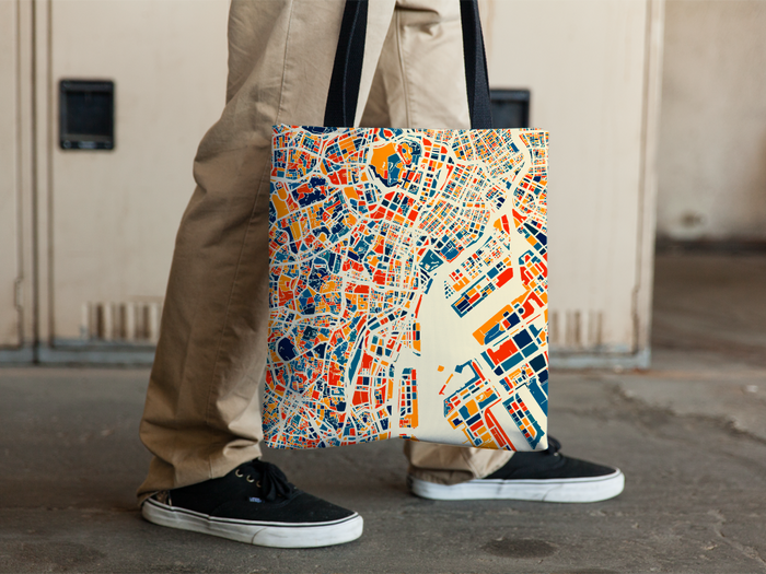 Tokyo Map Tote Bag - Japan Map Tote Bag 15x15