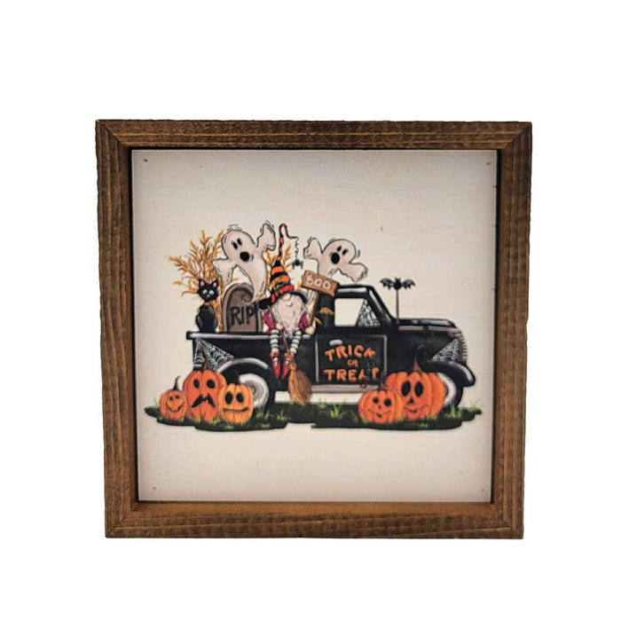 Trick or Treat Truck Halloween Sign 6x6-Lange General Store