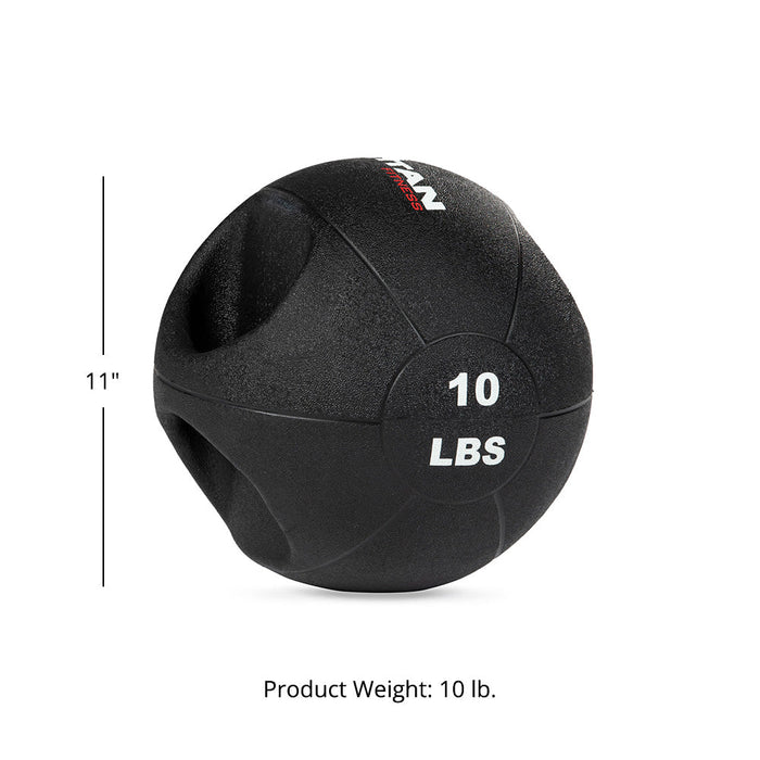 10 LB Dual Grip Medicine Ball