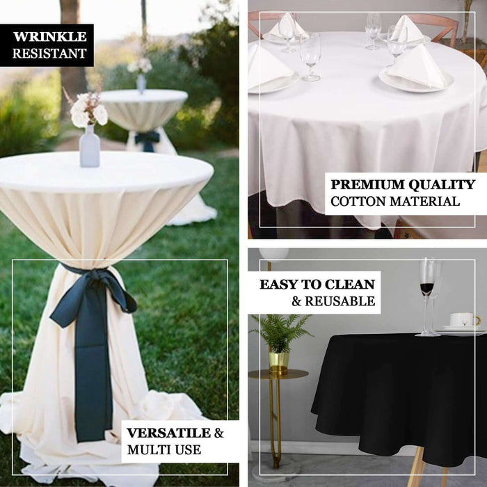 Premium quality cotton tablecloth, wrinkle resistant, versatile and easy to clean.