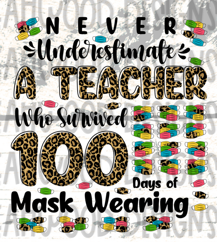 100 Days of School- Masks- Teacher