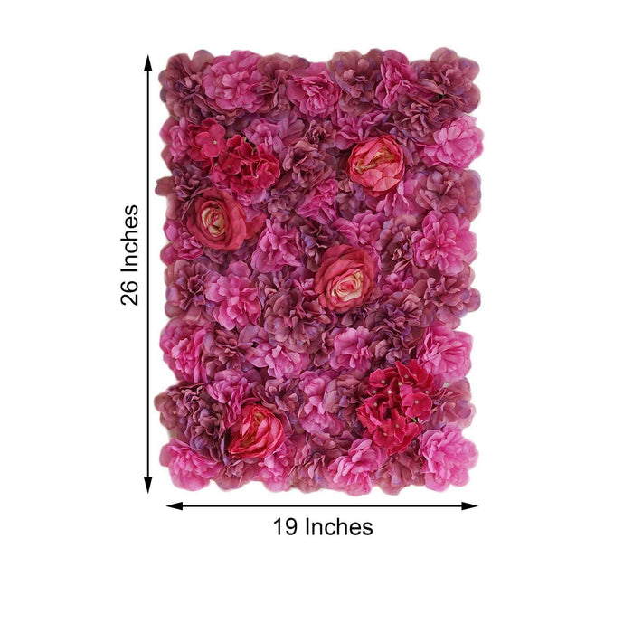 Pink floral wall decor measuring 26x19 inches on a plain white background.