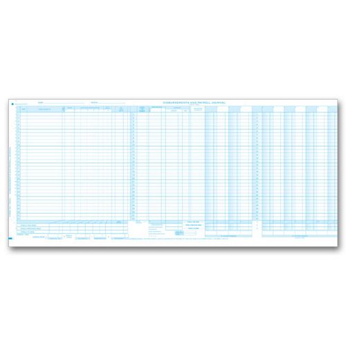 150NJ.1 Payroll Cash Disbursement Journal 24 1/2 x 11"  - QTY 25