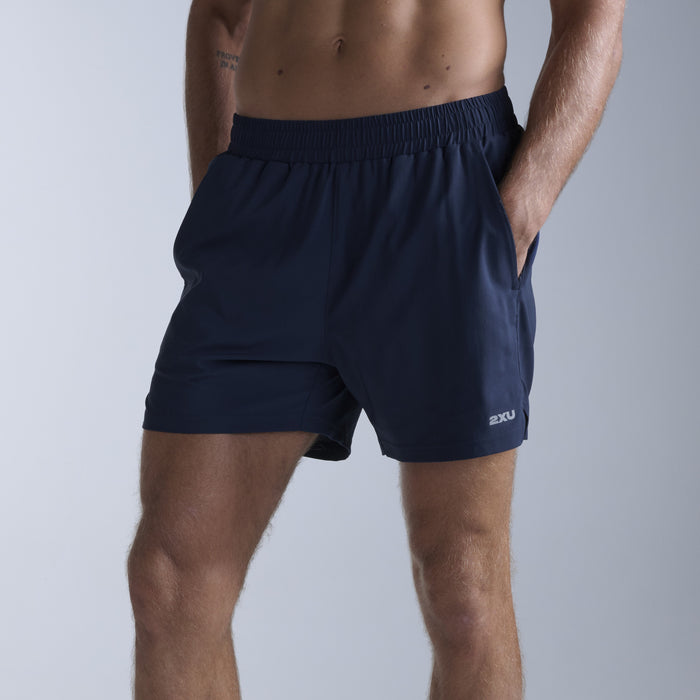 2XU Aero 5 Inch Shorts | Midnight / Silver Reflective | Mens