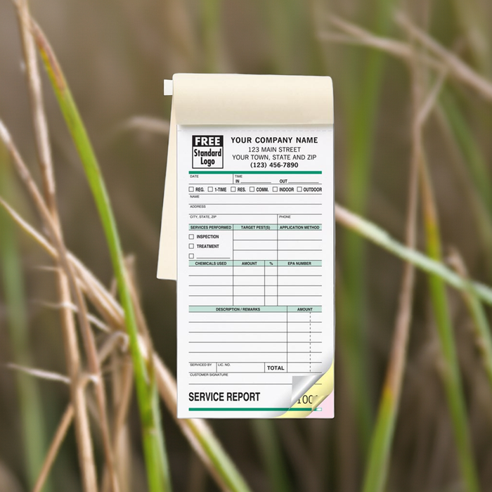 365 Pest Control Form Small Service Order Booked 3 3/8 x 6 1/4"