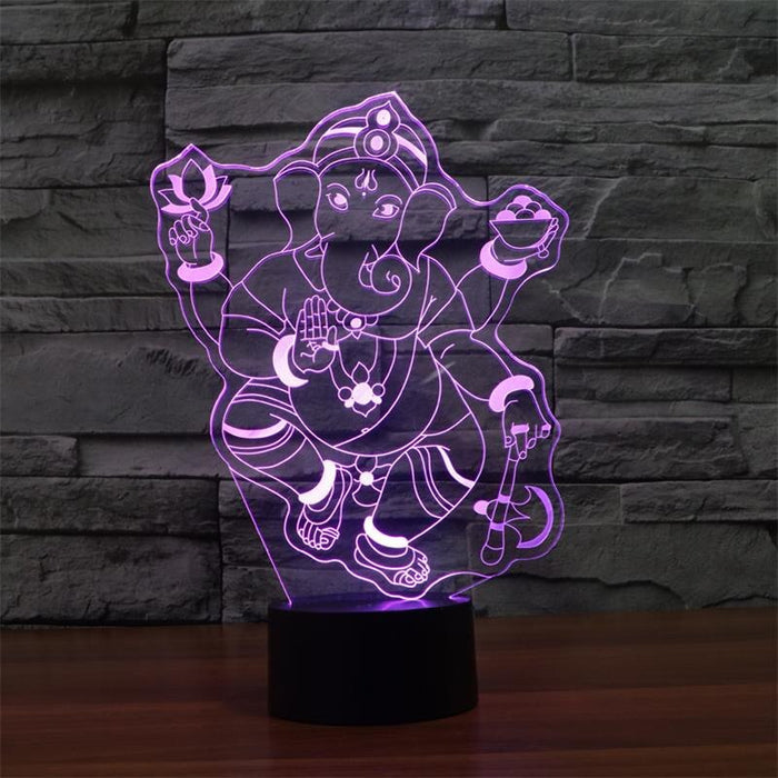 3D Ganesh RGB LED night light